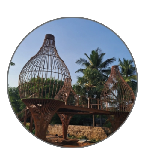 Designer pods & pond